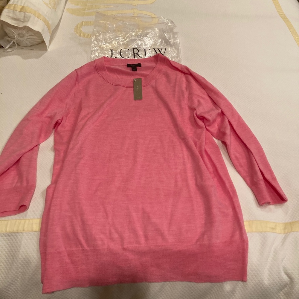 J crew pink sweater